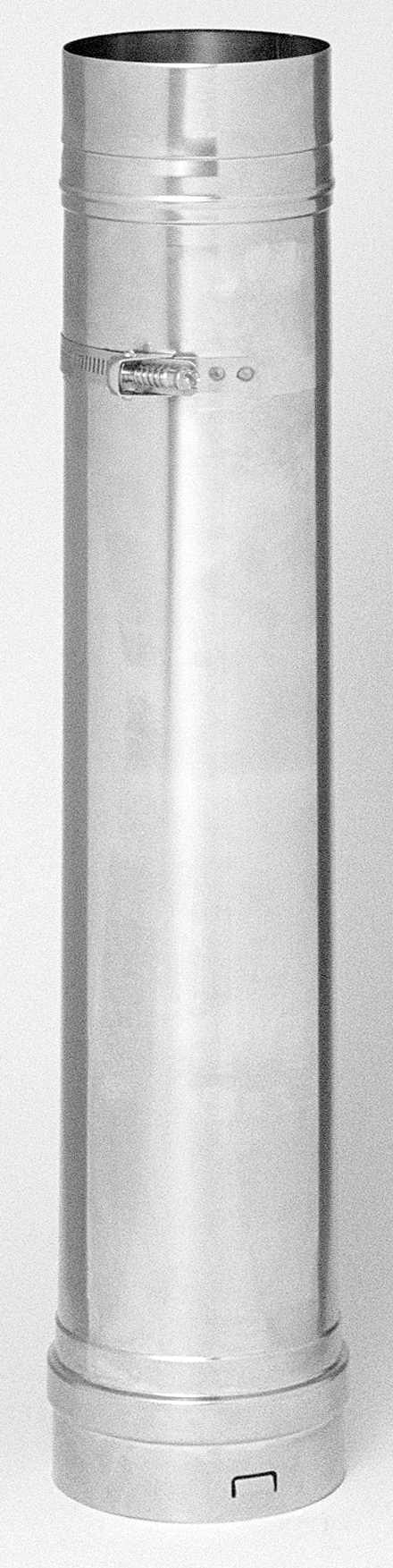 METAL-FAB® 3CGSWVL22 3 7.5" - 22" Variable Length, Single Wall, 3 in Dia