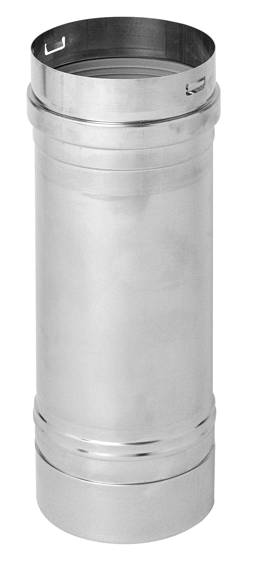 METAL-FAB® Corr/Guard® 4CGSW18 Single Wall Gas Vent Pipe, Stainless Steel, 4 in Dia x 18 in L